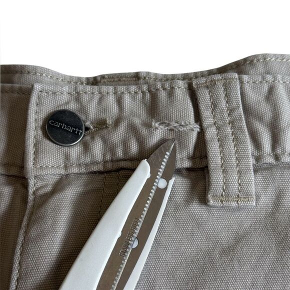 Carhartt Rugged Flex Relaxed Fit Canvas Work Short Tan Men’s Sz 46 - Picture 5 of 14